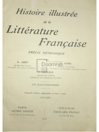 Histoire illustree de la litterature francaise