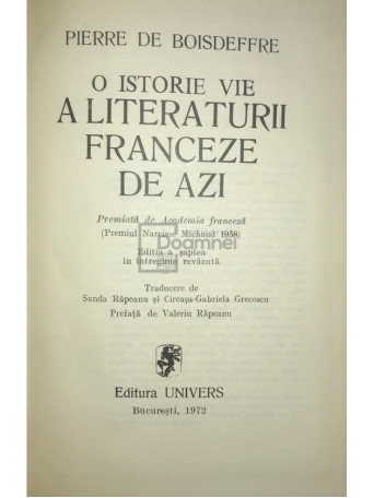 O istorie vie a literaturii franceze de azi