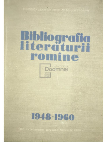 Bibliografia literaturii romane 1948-1960