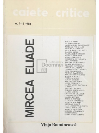 Mircea Eliade - Caiete critice nr. 1-2 1988