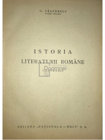 Istoria literaturii romane - Compendiu