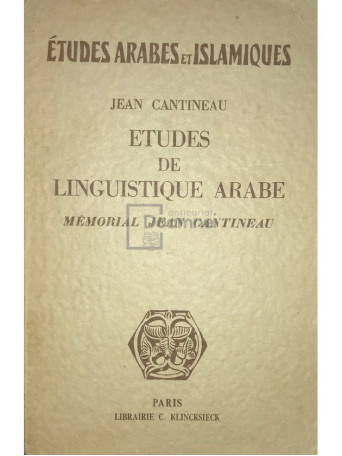 Etudes de linguistique arabe