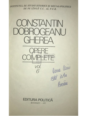 Opere complete, vol. 6