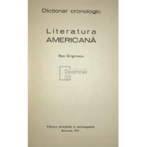 Dictionar cronologic - Literatura americana