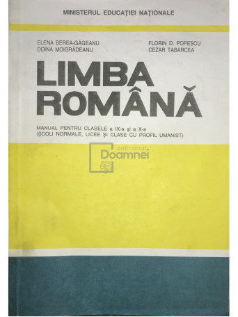 Limba romana - Manual pentru clasele a IX-a si a X-a