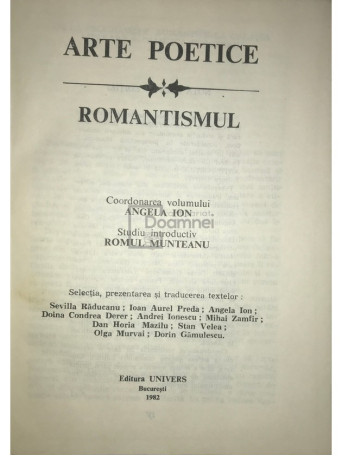 Arte poetice - Romantismul