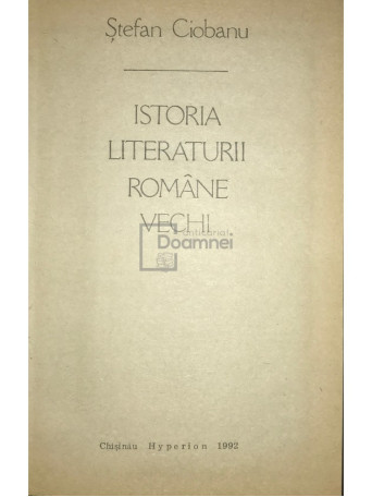 Istoria literaturii romane vechi