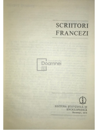 Scriitori francezi - Mic dictionar