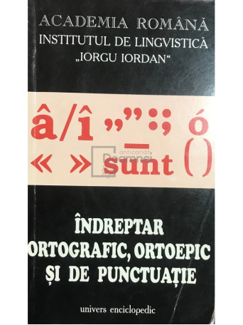 Indreptar ortografic, ortoepic si de punctuatie (ed. V) - 2001 - Brosata