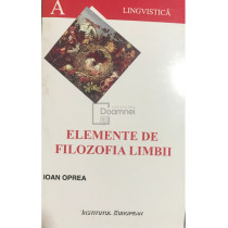 Elemente de filozofia limbii (dedicatie)