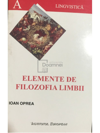 Elemente de filozofia limbii (dedicatie)