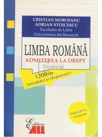 Limba romana - Admiterea la drept