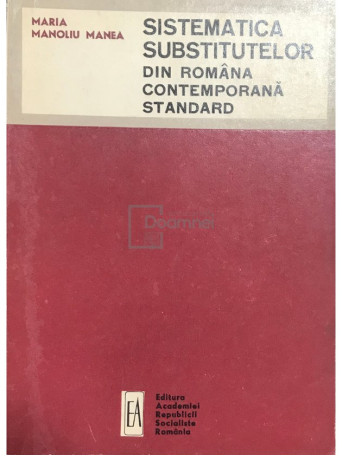 Sistematica substitutelor din Romana  contemporana standard