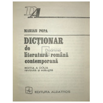 Dictionar de literatura romana contemporana