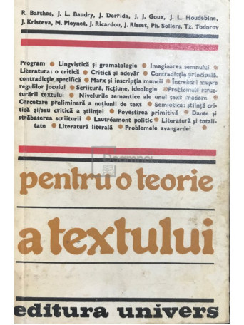 Pentru o teorie a textului