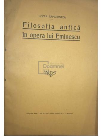 Filosofia antica in opera lui Eminescu