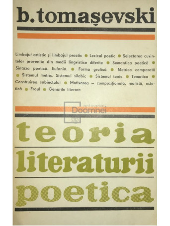 Teoria literaturii. Poetica