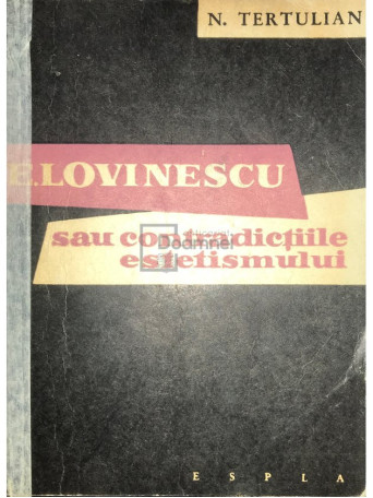 E. Lovinescu sau contradictiile estetismului