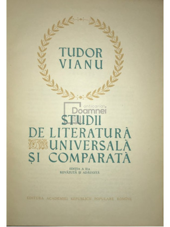 Studii de literatura universala si comparata