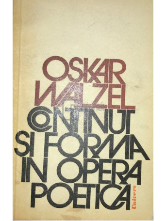 Continut si forma in opera poetica