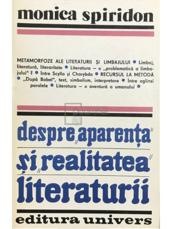 Despre aparenta si realitatea literaturii