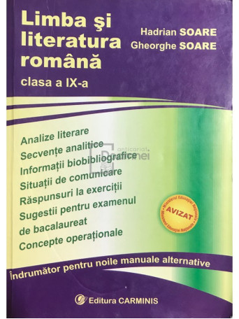 Hadrian Soare - Limba si literatura romana, clasa a IX-a - 2005 - Brosata