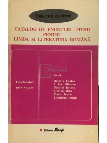 Catalog de enunturi-itemi pentru limba si literatura romana