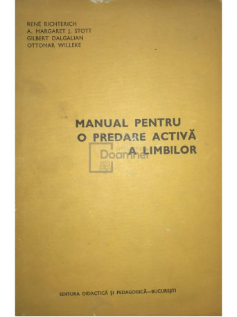 Rene Richterich - Manual pentru o predare activa a limbilor - 1974 - Cartonata