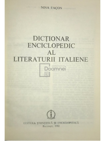 Dictionar enciclopedic al literaturii italiene