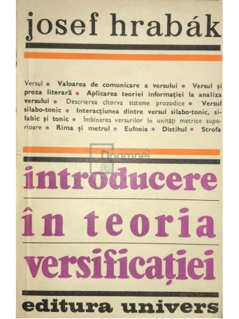 Introducere in teoria versificatiei