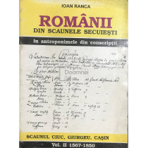 Romanii din scaunele secuiesti in antroponimele din conscriptii, vol. 2