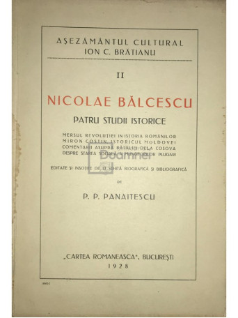 Nicolae Balcescu - Patru studii istorice