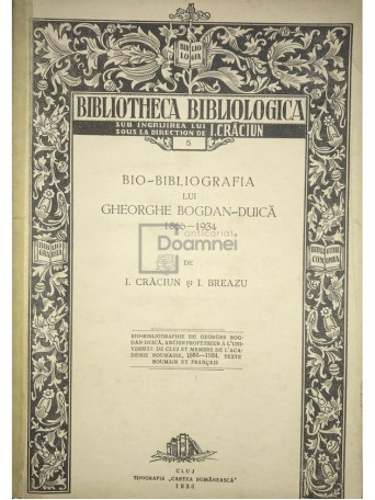 Bio-bibliografia lui Gheorghe Bogdan-Duica