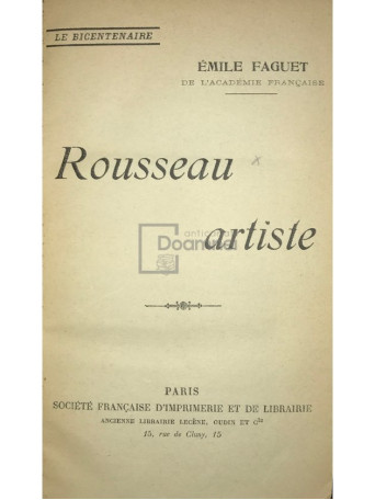 Rousseau artiste