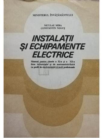 Instalatii si echipamente electrice