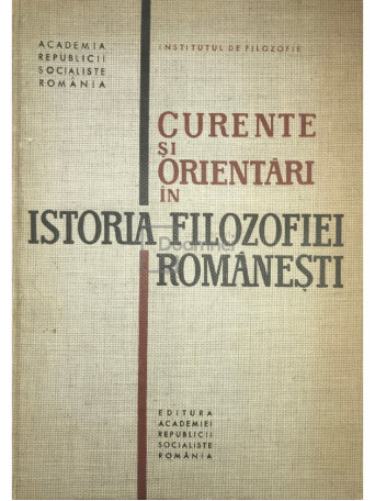 Curente si orientari in istoria filozofiei romanesti