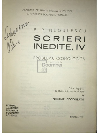 Scrieri inedite, vol. IV