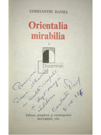 Orientalia mirabilia (dedicatie)