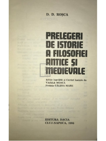 Prelegeri de istorie a filosofiei antice si medievale