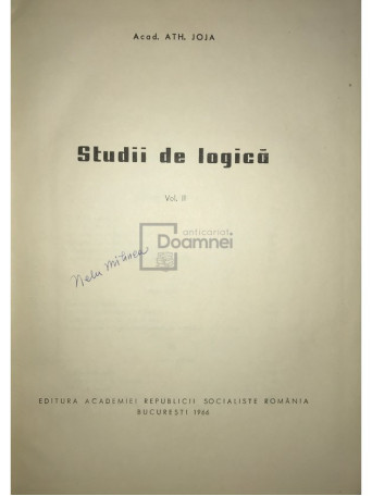 Studii de logica, vol. 4