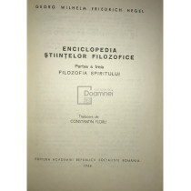 Enciclopedia stiintelor filozofice - Filozofia spiritului