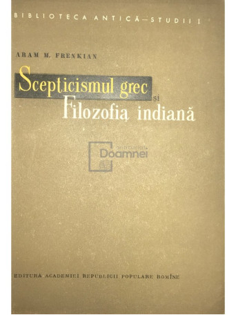 Scepticismul grec si filozofia indiana