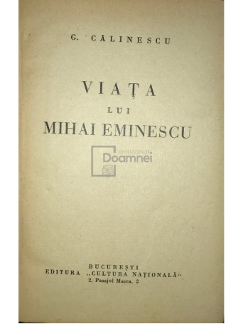 Viata lui Mihai Eminescu