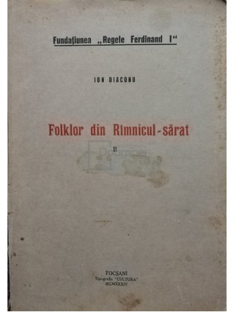 Folklor din Ramnicul-Sarat, vol. 2 (semnata)