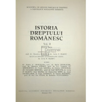 Istoria dreptului romanesc, vol. 2, partea 1