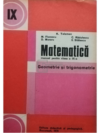 Matematica - Manual pentru clasa a IX-a