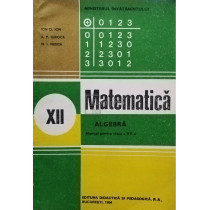 Matematica - Manual pentru clasa a XII-a, algebra