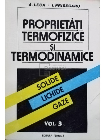 Proprietati termofizice si termodinamice, vol. 3