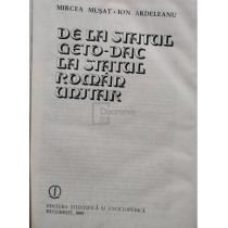 De la statul geto-dac la statul roman unitar, vol. 1