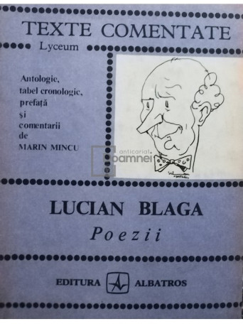 Marin Mincu - Lucian Blaga - Poezii - 1983 - Brosata